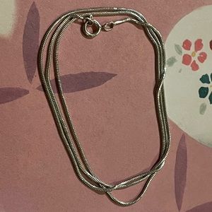 19” Sterling silver chain necklace